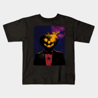 vintage pumpkin man halloween t-shirt Kids T-Shirt